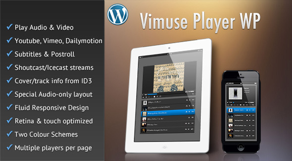 Vimuse – 媒体播放器 WordPress 插件