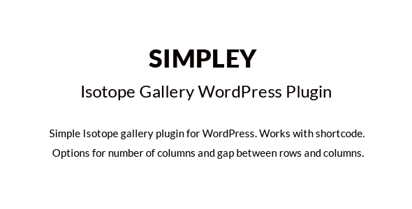 Simpley – 同位素库 WordPress 插件