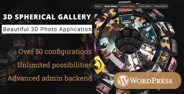 3D 球形图库 – WordPress 插件