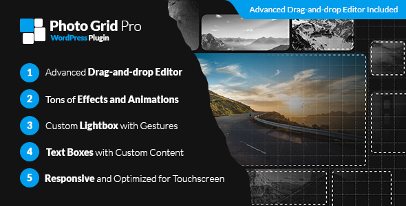Photo Grid Pro – WordPress 交互式网格图库构建器