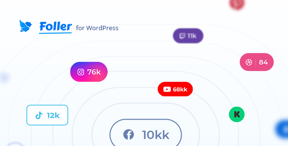 WordPress 的社交关注者栏 – Foller