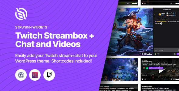 Struninn – 带聊天和视频的 Twitch Streambox