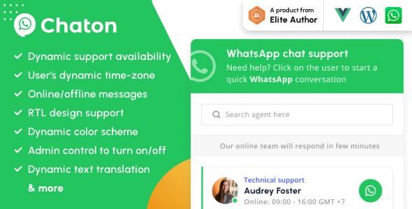 Chaton – WhatsApp 聊天 WordPress 插件