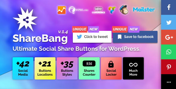 ShareBang,WordPress 的终极社交分享按钮。