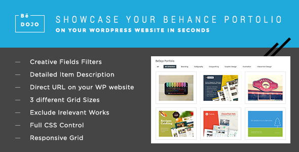 BeDojo – Behance Works WordPress 作品集插件