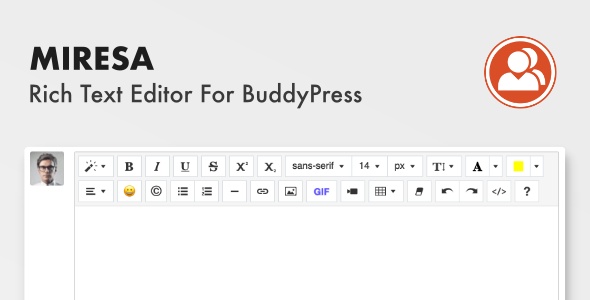 Miresa – BuddyPress 的 WordPress 富文本编辑器
