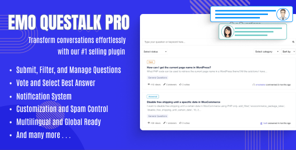 EMO Questalk Pro – 您的终极问答论坛 WordPress 插件