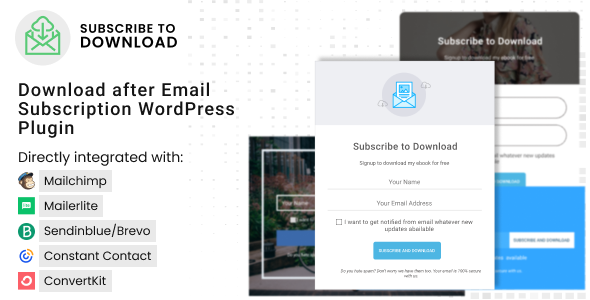 订阅下载 – 电子邮件订阅后下载WordPress 插件