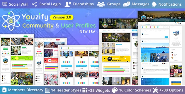 Youzify – BuddyPress 社区和 WordPress 用户配置文件插件