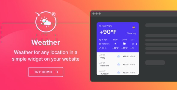 天气预报 – WordPress 天气插件