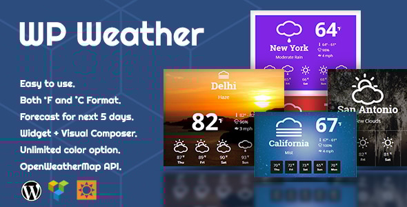 WP Weather – WordPress Weather Plugin for WordPress Widget, Elementor and WPBakery Page Builder