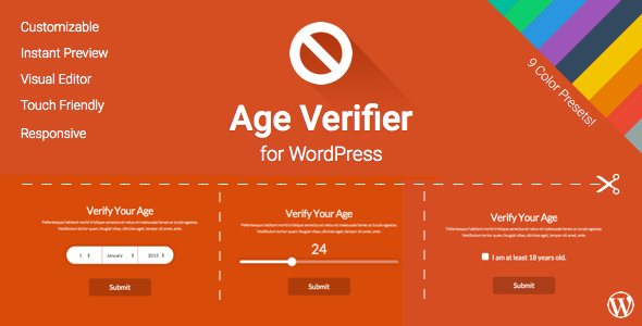 WordPress 的年龄验证器