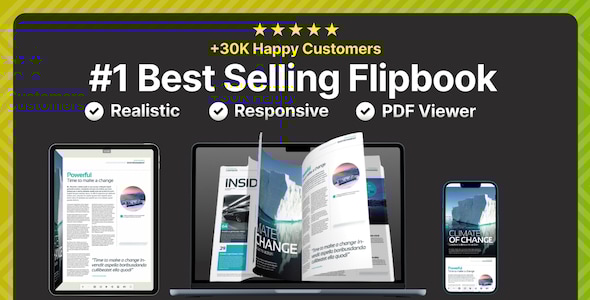 真正的 3D FlipBook PDF 查看器 WordPress 插件
