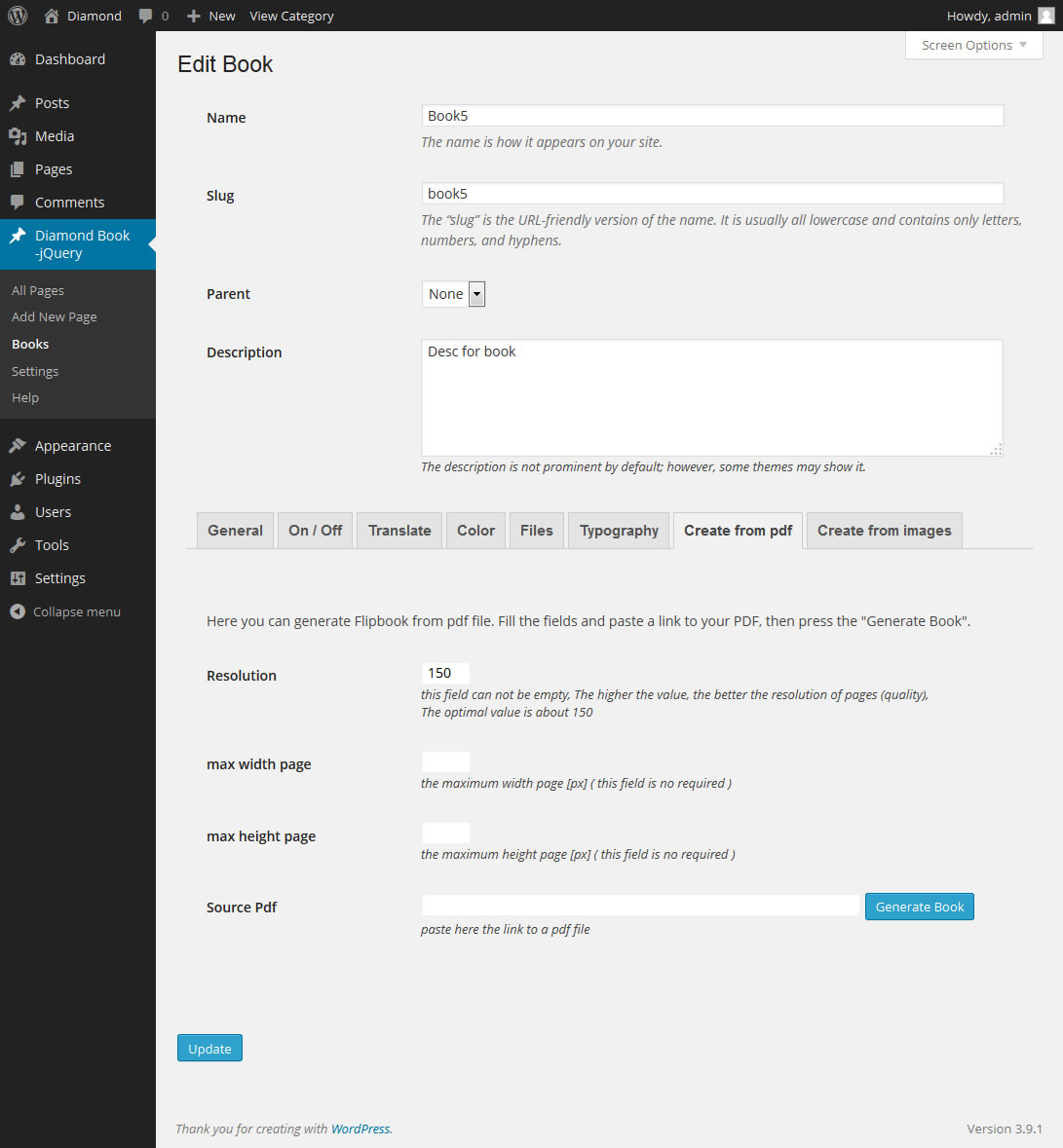 翻页书 WordPress 插件钻石