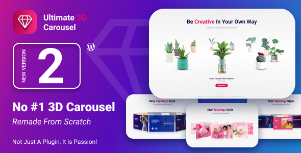 终极 3D 轮播 WordPress 和 WooCommerce 插件