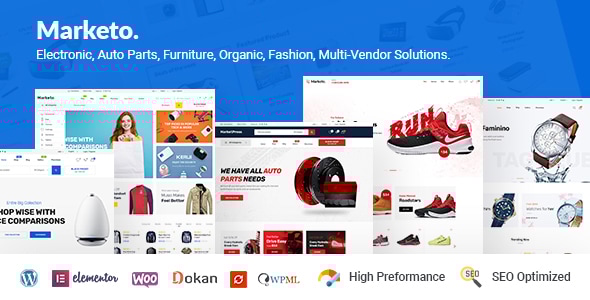 Marketo – 电子商务和多供应商市场 Woocommerce WordPress 主题