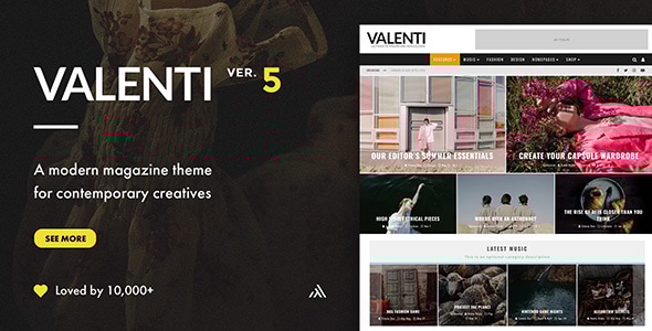 Valenti – WordPress 高清评论杂志新闻主题