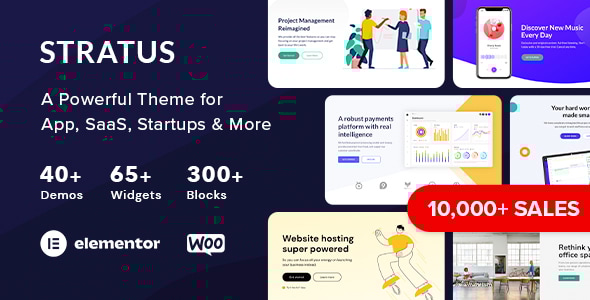 应用程序、SaaS 和软件初创企业技术主题 – Stratus