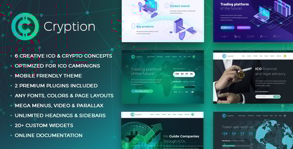 密码学 – ICO、加密货币和区块链 WordPress 主题