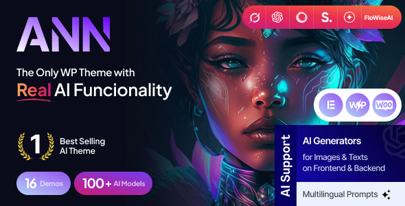 AI ANN – AI 生成器和 AI 代理 WordPress 主题