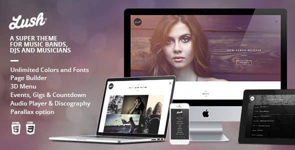 Lush – 乐队和音乐家 WordPress 主题
