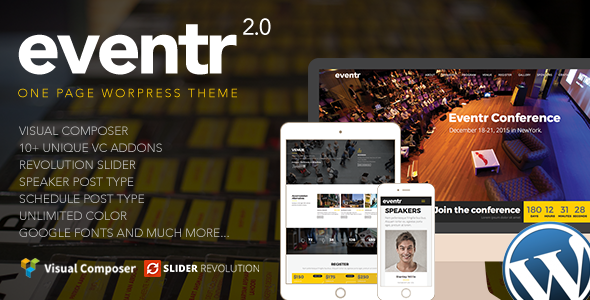 Eventr – 单页活动 WordPress 主题
