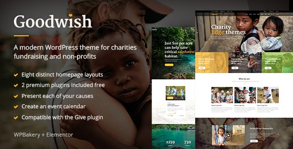 Goodwish – 慈善和非营利 WordPress 主题