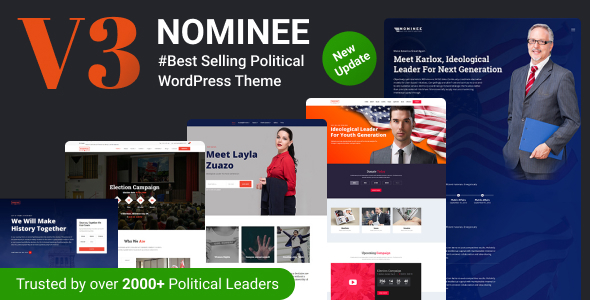 提名人 – 候选人/政治领袖的政治 WordPress 主题