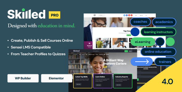 熟练 |学校教育课程 WordPress 主题