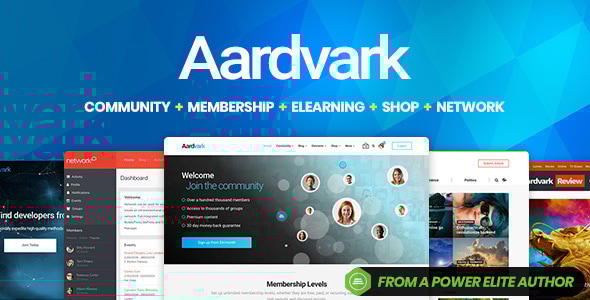 Aardvark – 社区、会员资格、BuddyPress 主题