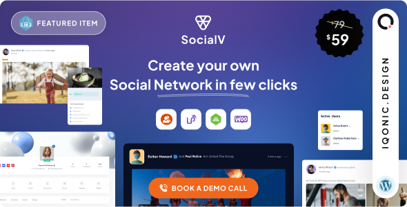 SocialV – 社交网络和社区 BuddyPress 主题