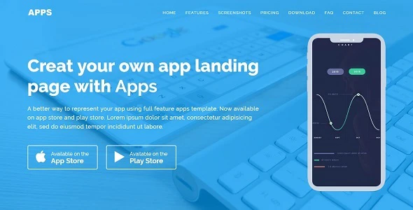 APPS – 响应式应用程序登陆 WordPress 主题