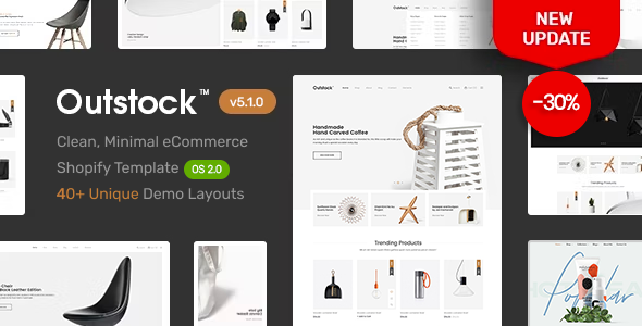 Shopify – Outstock Clean，Minimal Shopify 主题作系统 2.0