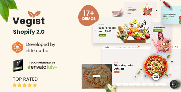 Vegist – 蔬菜、超市和有机食品电子商务 Shopify 主题