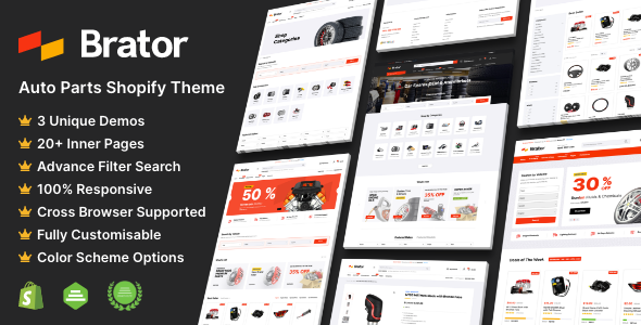 Brator – 汽车配件 Shopify 主题