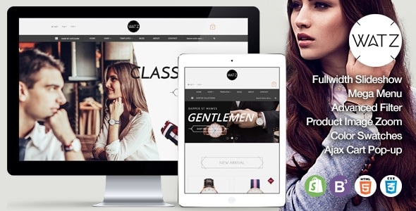 Watch Store 响应式 Shopify 主题 – WATZ